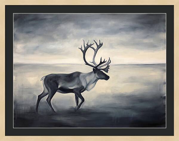 Caribou In Monochrome