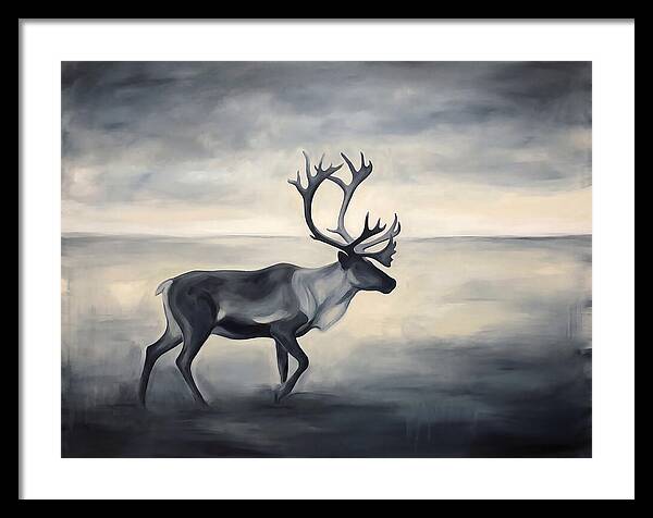 Caribou In Monochrome