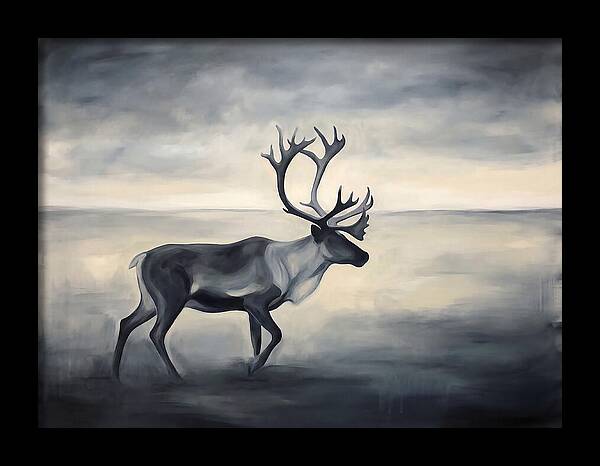 Caribou In Monochrome