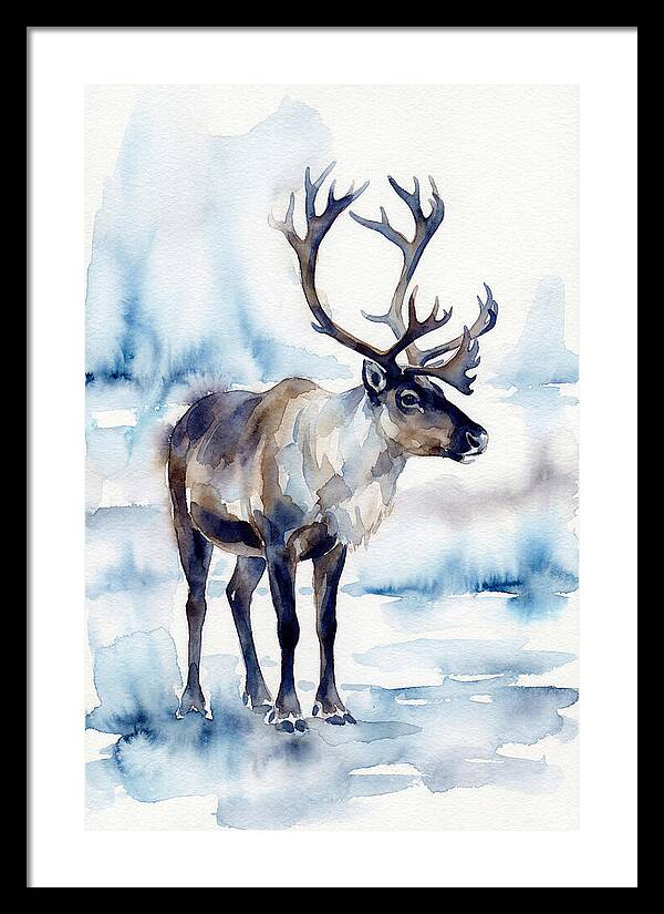 Caribou In Watercolor Serenity