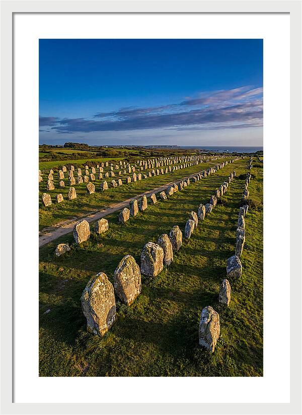 Carnac Standing Stones At Golden Hour