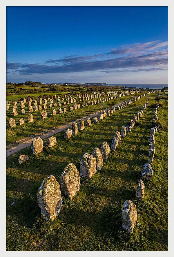 Carnac Standing Stones At Golden Hour