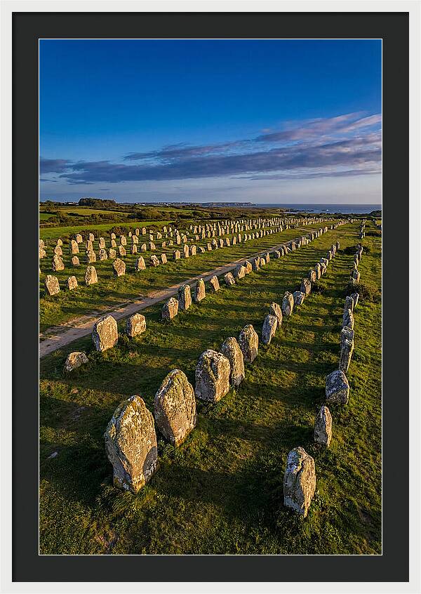 Carnac Standing Stones At Golden Hour