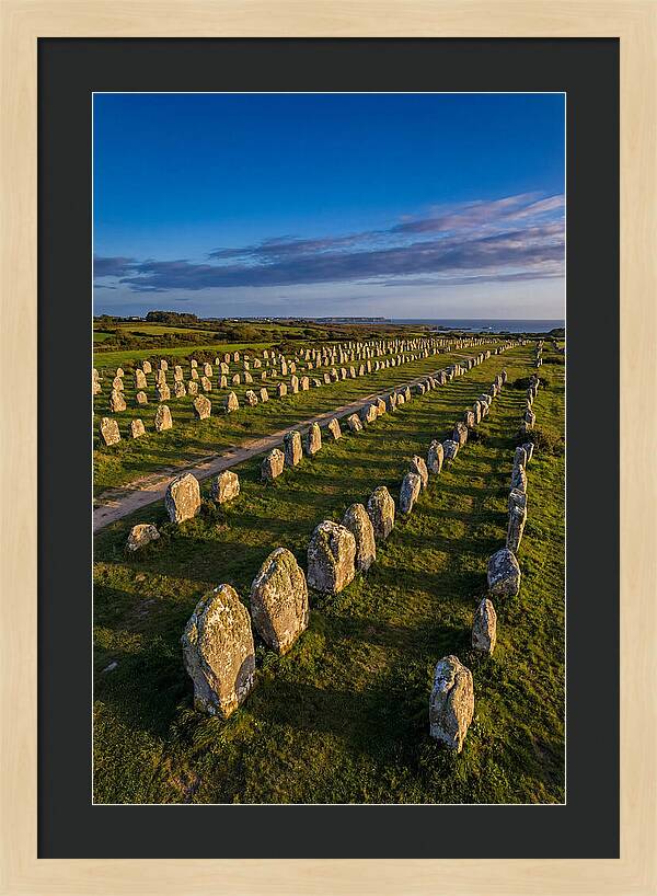 Carnac Standing Stones At Golden Hour