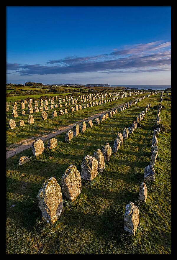 Carnac Standing Stones At Golden Hour