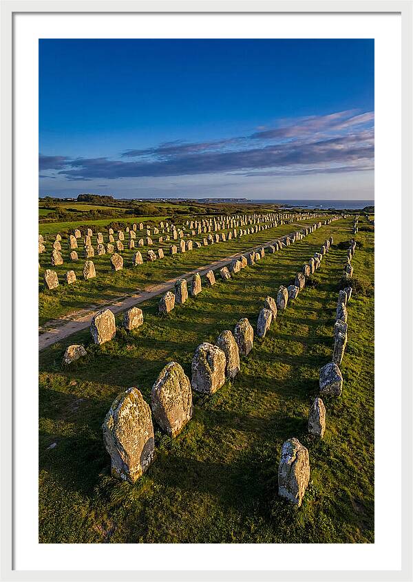 Carnac Standing Stones At Golden Hour