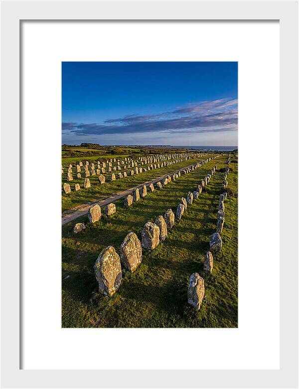 Carnac Standing Stones At Golden Hour