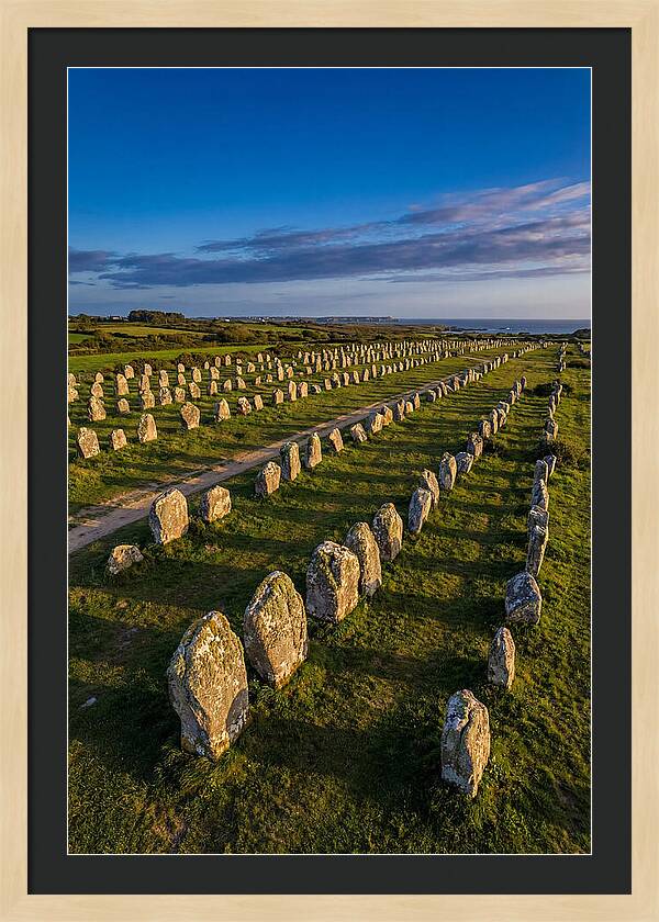 Carnac Standing Stones At Golden Hour