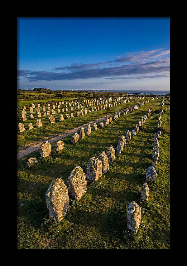 Carnac Standing Stones At Golden Hour
