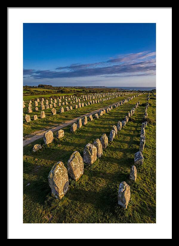 Carnac Standing Stones At Golden Hour