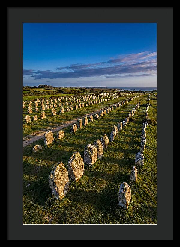 Carnac Standing Stones At Golden Hour
