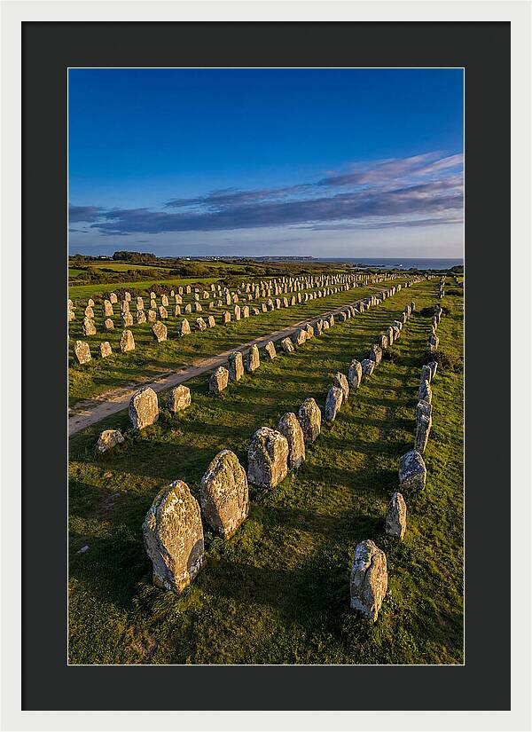 Carnac Standing Stones At Golden Hour