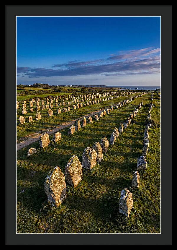 Carnac Standing Stones At Golden Hour