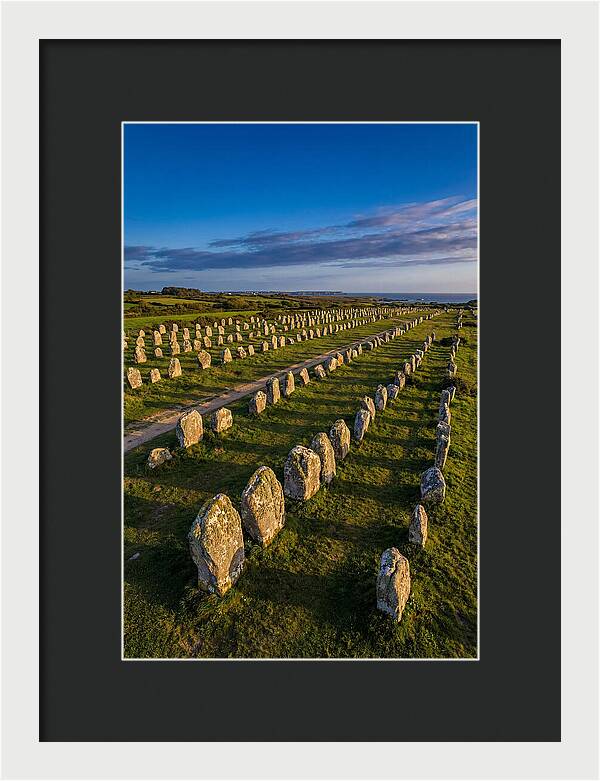 Carnac Standing Stones At Golden Hour