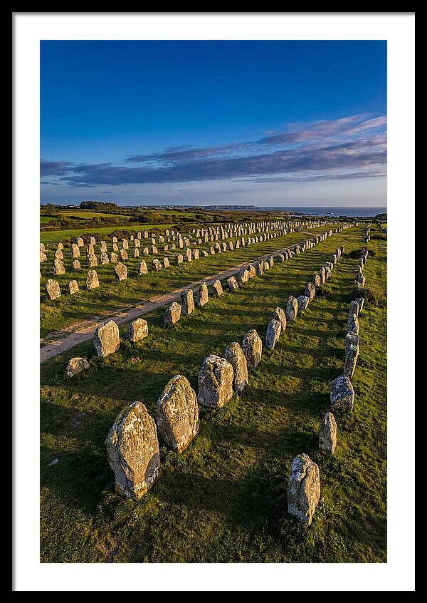 Carnac Standing Stones At Golden Hour