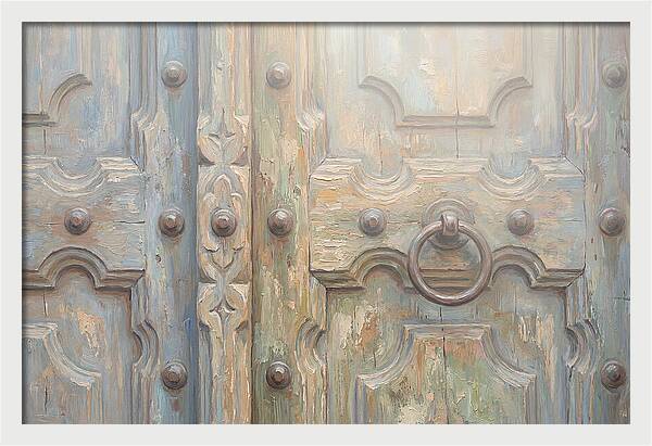 Carved Wooden Church Door