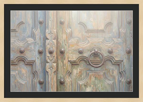 Carved Wooden Church Door