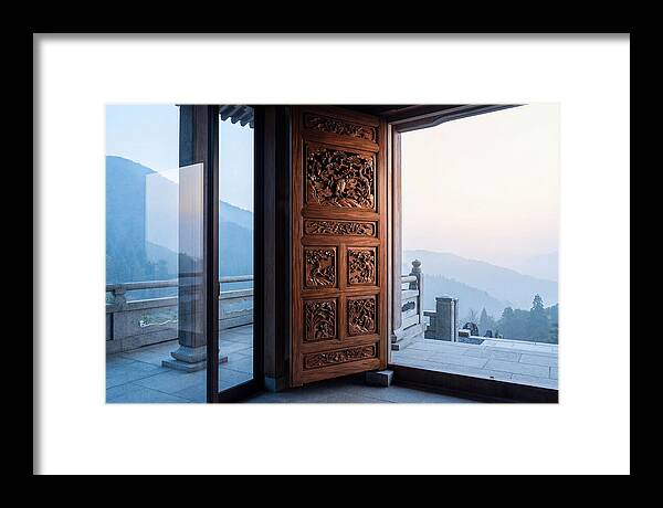 Carved Wooden Screen Door