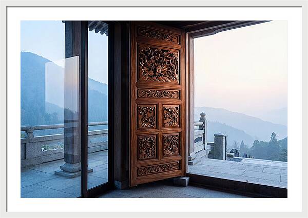 Carved Wooden Screen Door