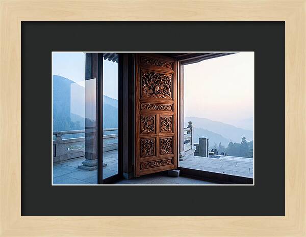 Carved Wooden Screen Door