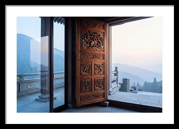 Carved Wooden Screen Door