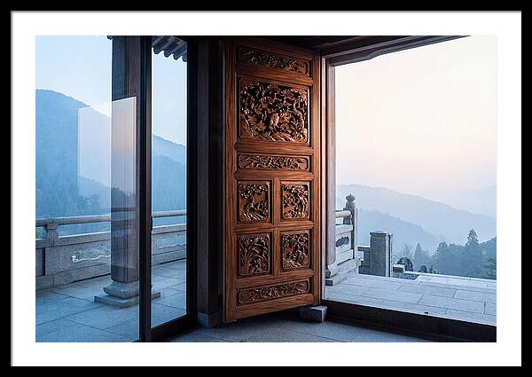 Carved Wooden Screen Door
