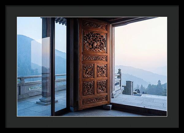 Carved Wooden Screen Door