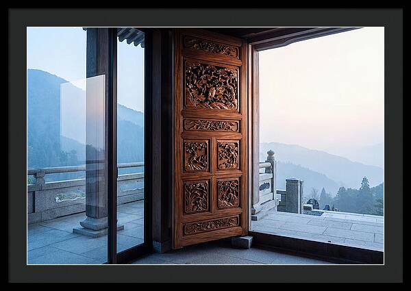 Carved Wooden Screen Door