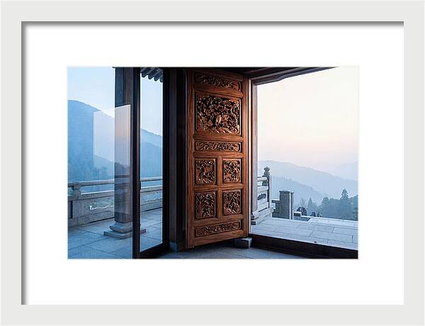 Carved Wooden Screen Door