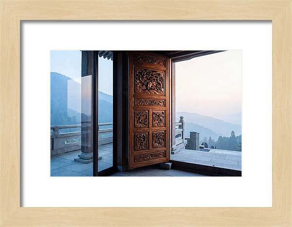 Carved Wooden Screen Door