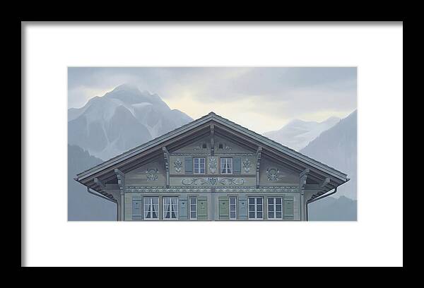 Carved Wooden Swiss Chalet