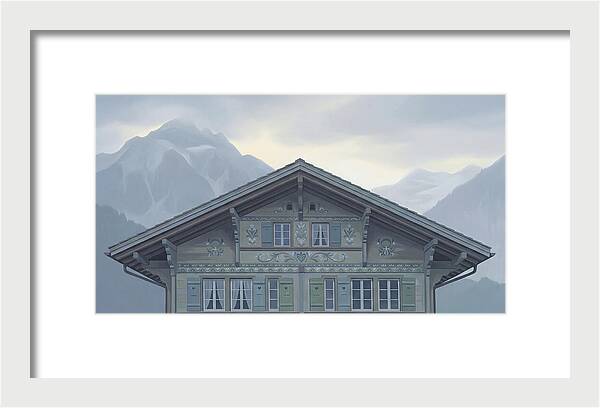 Carved Wooden Swiss Chalet