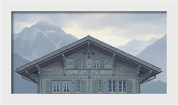 Carved Wooden Swiss Chalet