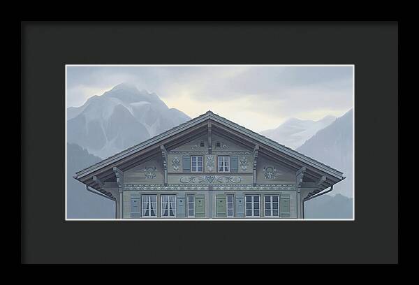 Carved Wooden Swiss Chalet