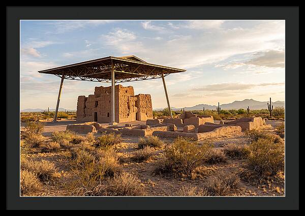Casa Grande Ruins Under Sunset
