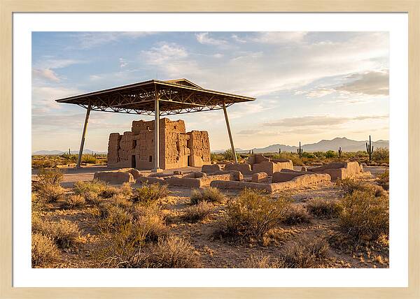 Casa Grande Ruins Under Sunset