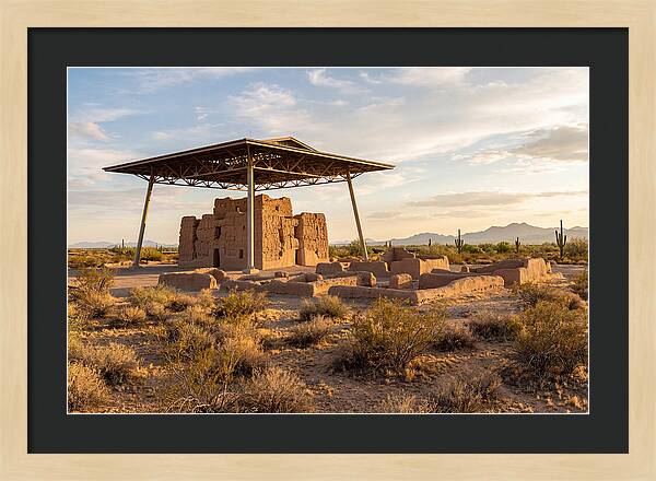 Casa Grande Ruins Under Sunset