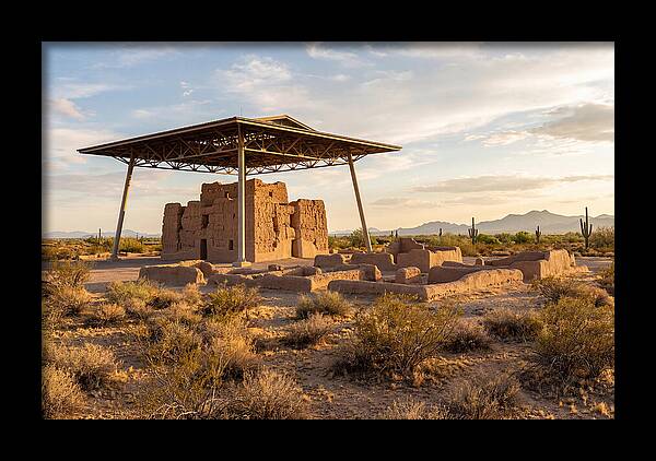 Casa Grande Ruins Under Sunset