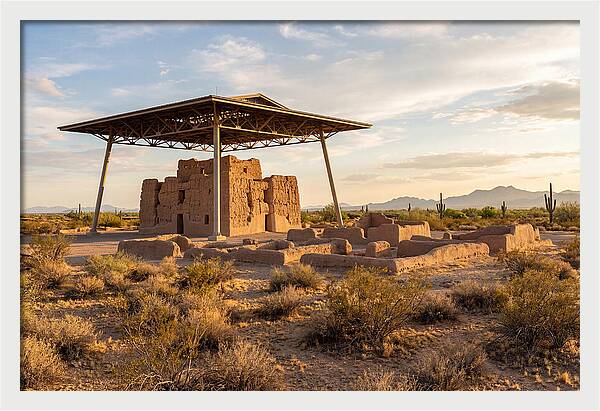 Casa Grande Ruins Under Sunset