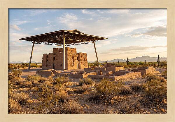 Casa Grande Ruins Under Sunset