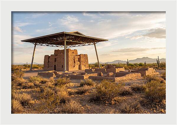 Casa Grande Ruins Under Sunset