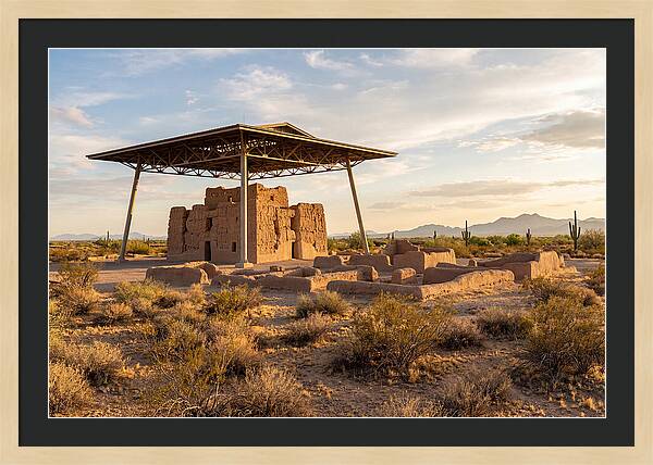 Casa Grande Ruins Under Sunset
