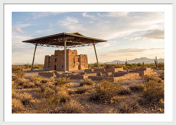 Casa Grande Ruins Under Sunset