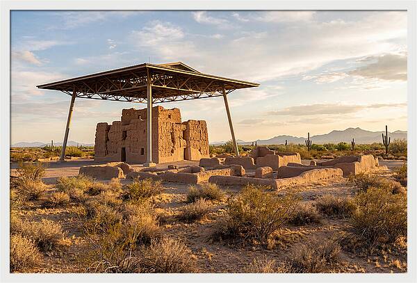 Casa Grande Ruins Under Sunset