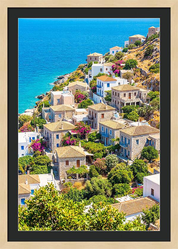 Cascading Coastal Village Charm