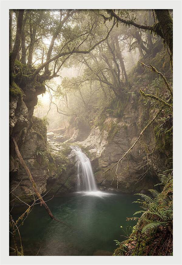 Cascading Waterfall Into Emerald Pool