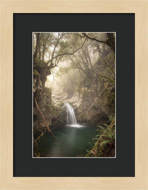 Cascading Waterfall Into Emerald Pool