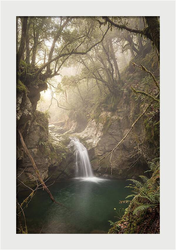 Cascading Waterfall Into Emerald Pool