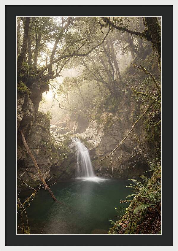 Cascading Waterfall Into Emerald Pool