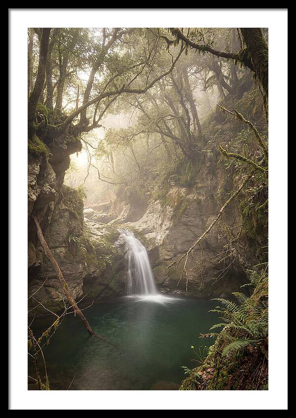 Cascading Waterfall Into Emerald Pool
